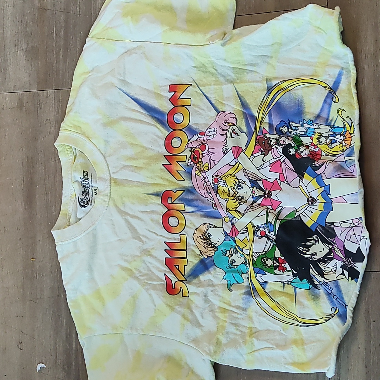 Sailor Moon Yellow Crop Size M/L T Shirt Anime